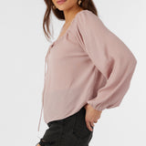 River Solid Long Sleeve Top