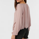 River Solid Long Sleeve Top
