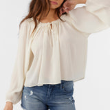 River Solid Long Sleeve Top