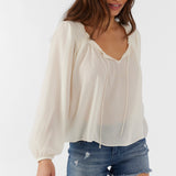 River Solid Long Sleeve Top