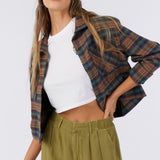 Pippa Crop Flannel Top