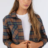 Pippa Crop Flannel Top