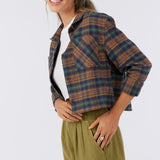 Pippa Crop Flannel Top