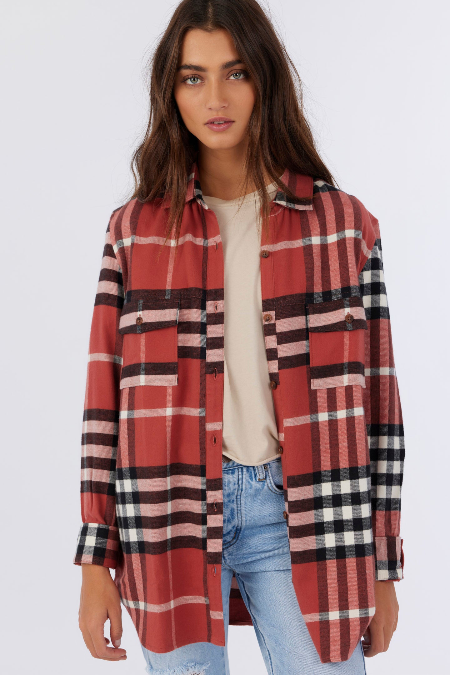 BROOKS OVERSIZED FLANNEL TOP