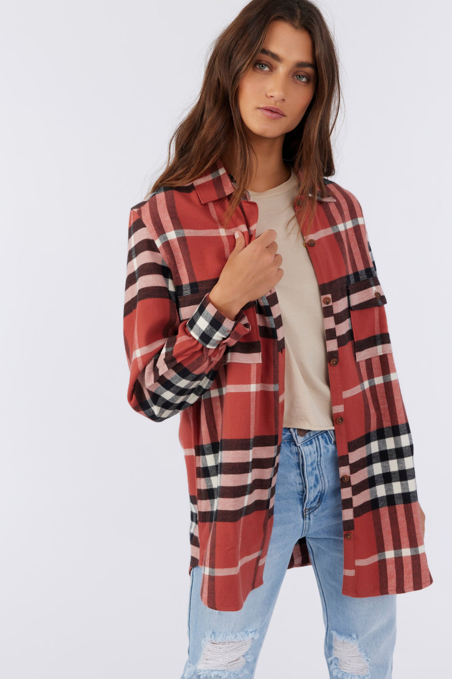 BROOKS OVERSIZED FLANNEL TOP