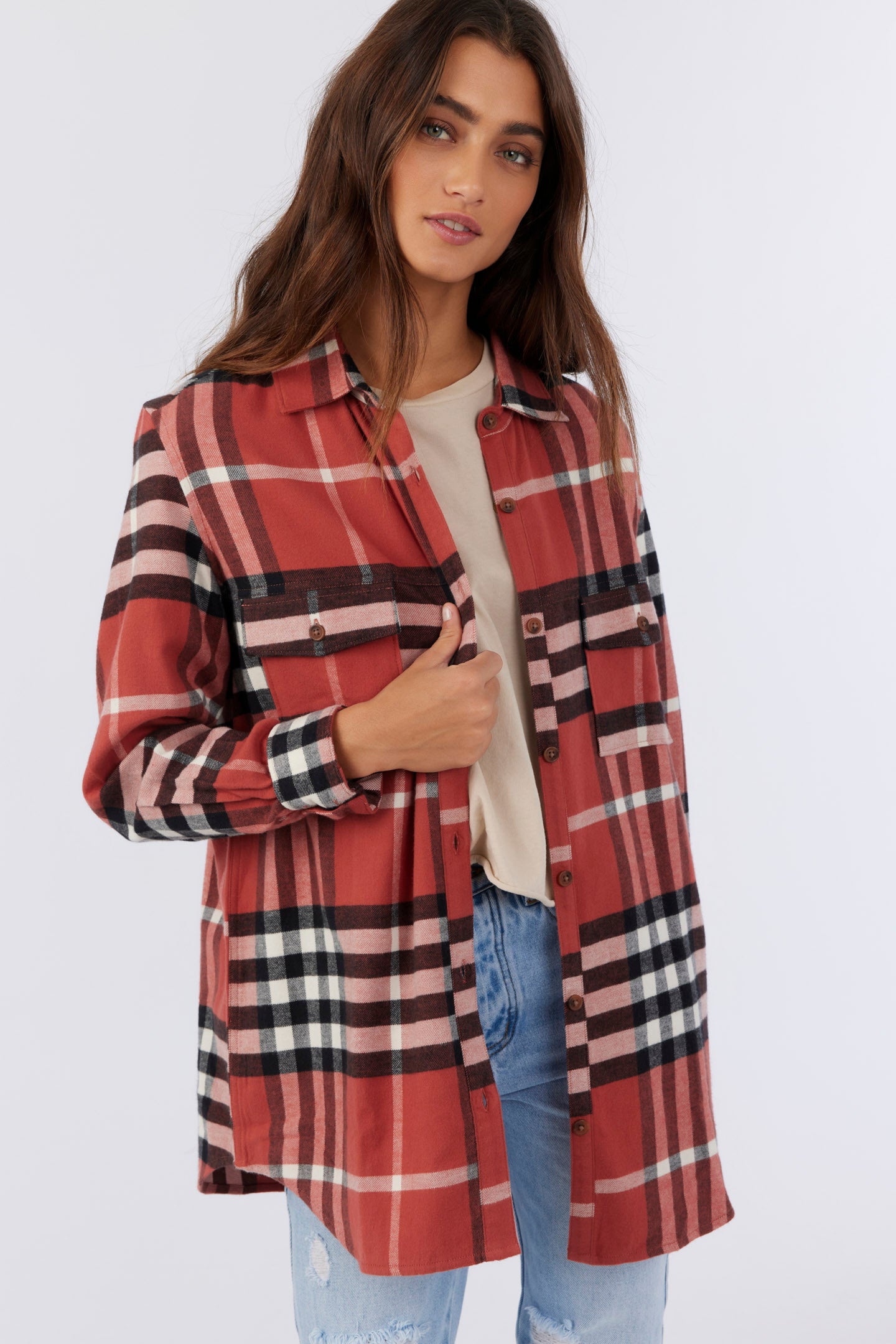 BROOKS OVERSIZED FLANNEL TOP