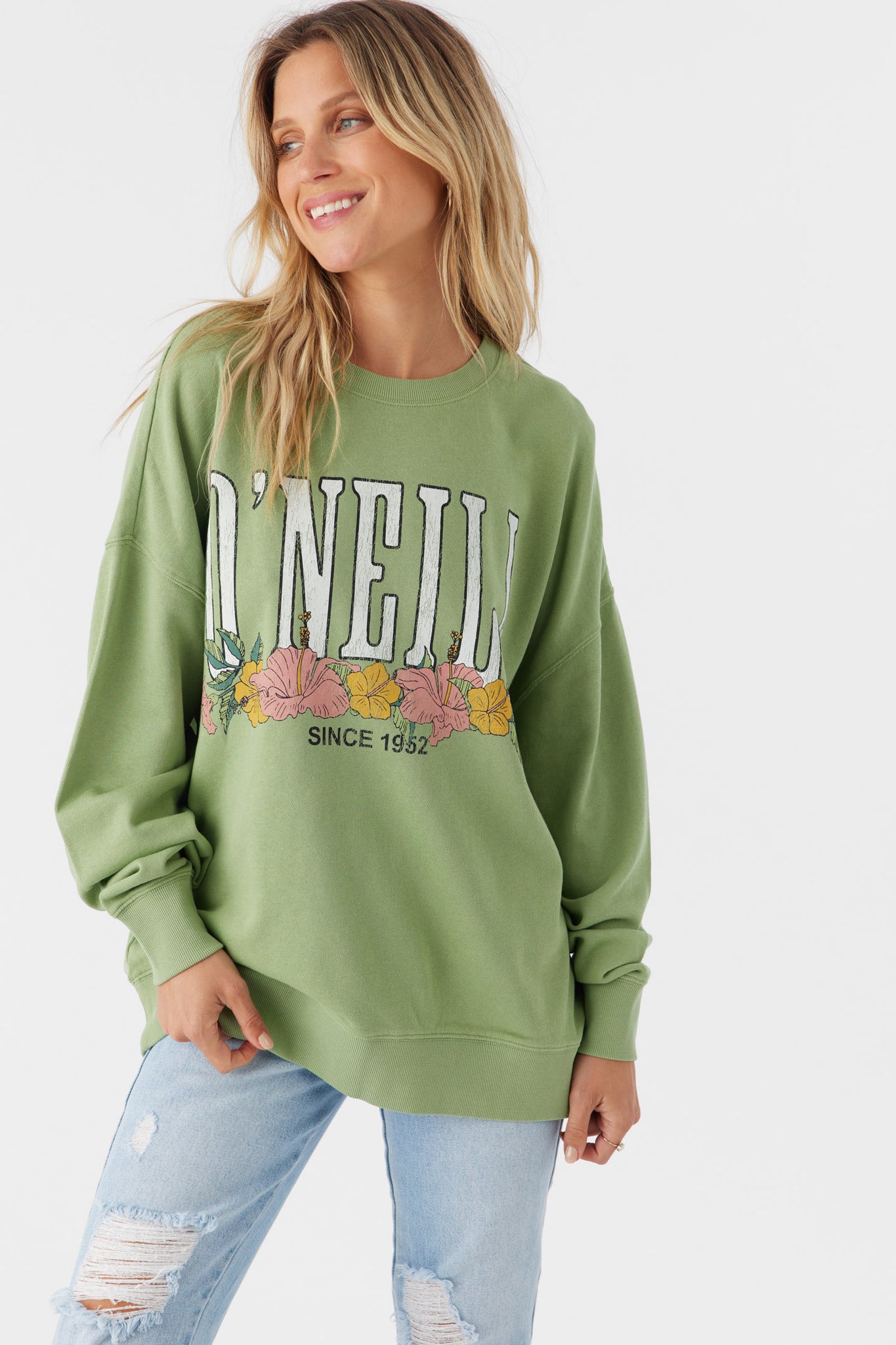 CHOICE CREWNECK OVERSIZED-FIT FLEECE PULLOVER