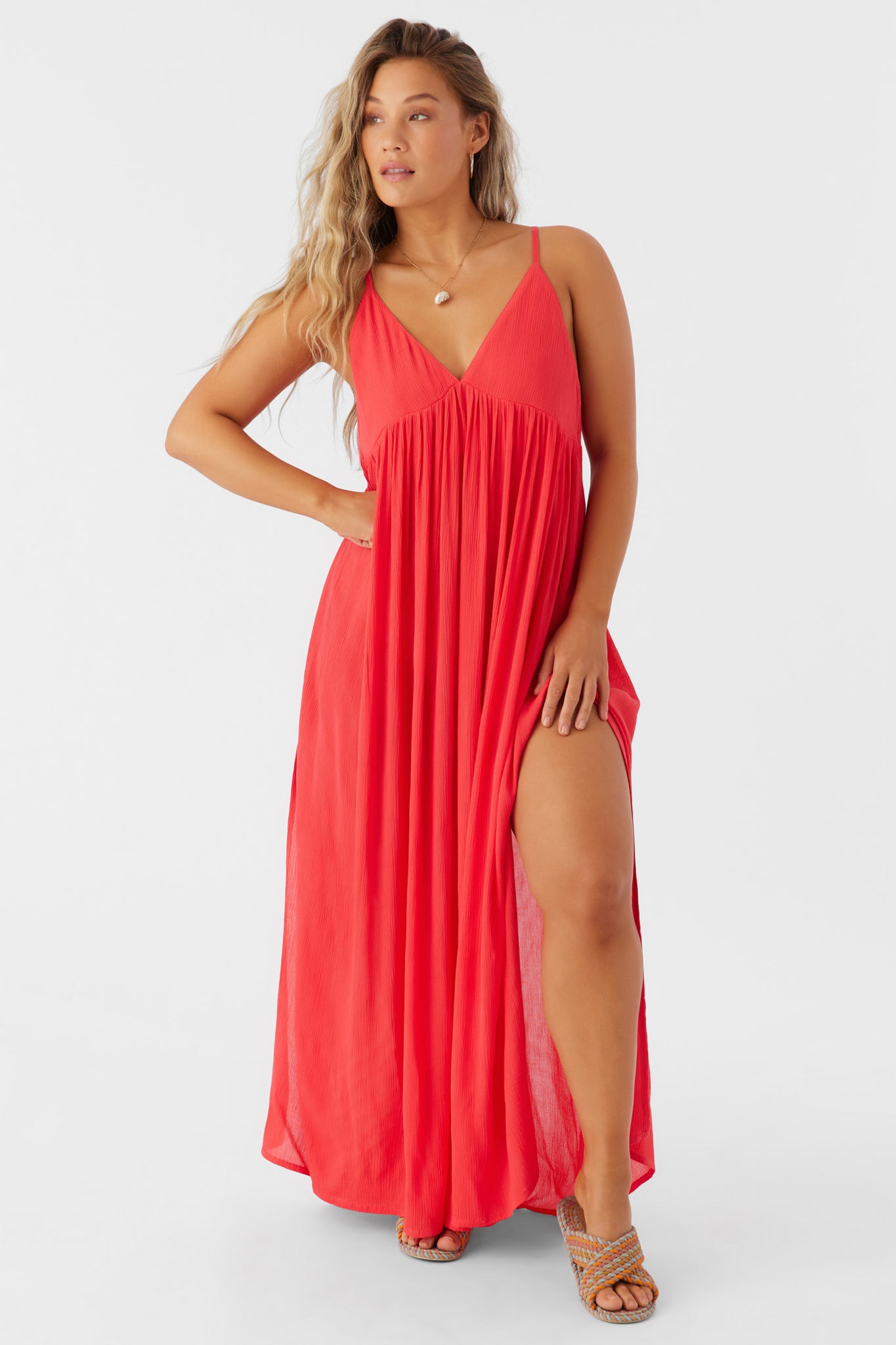 SALTWATER SOLIDS MEL MAXI SWIM COVER-UP