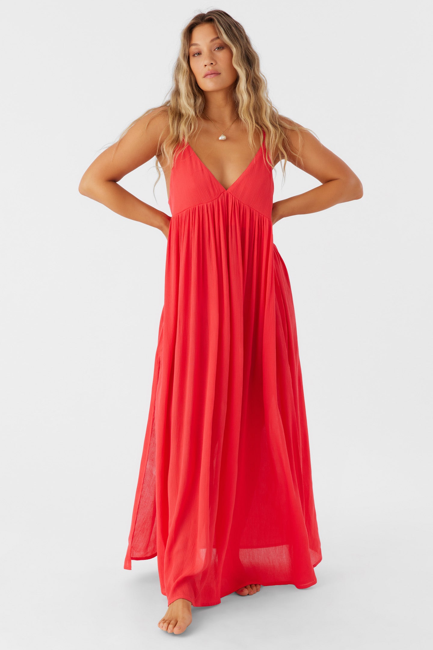 SALTWATER SOLIDS MEL MAXI SWIM COVER-UP