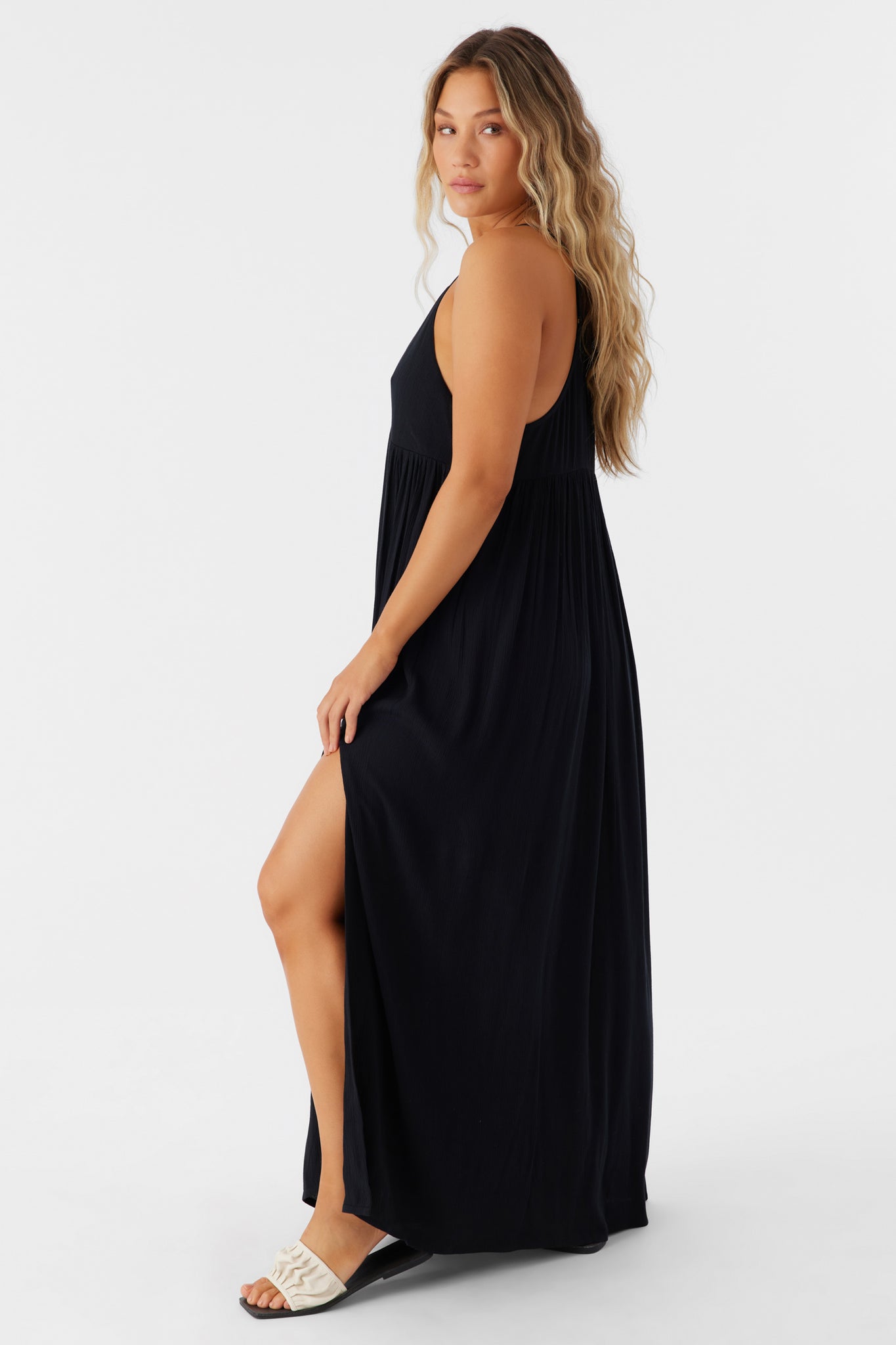 SALTWATER SOLIDS MEL MAXI SWIM COVER-UP