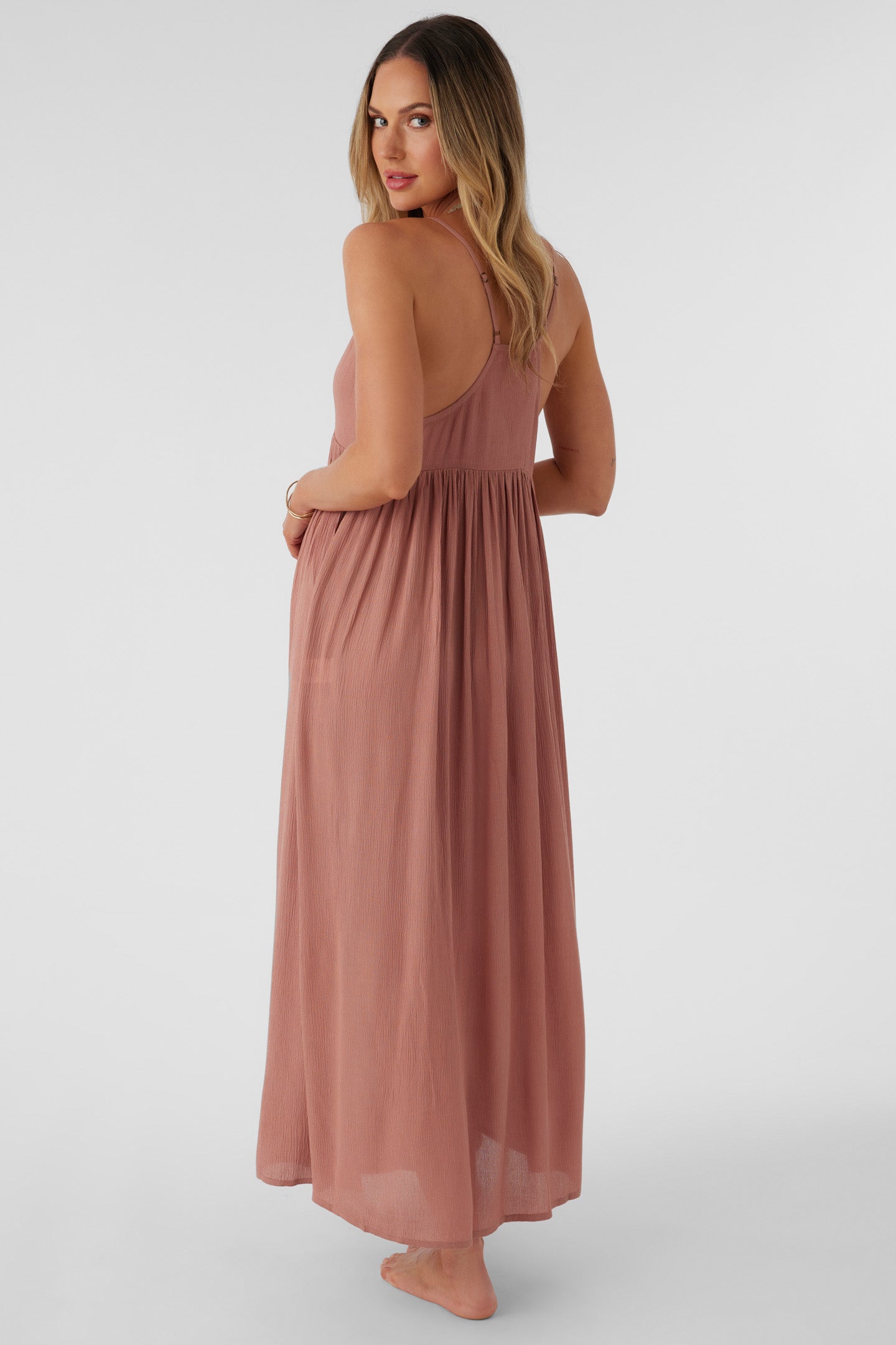 SALTWATER SOLIDS MEL MAXI SWIM COVER-UP