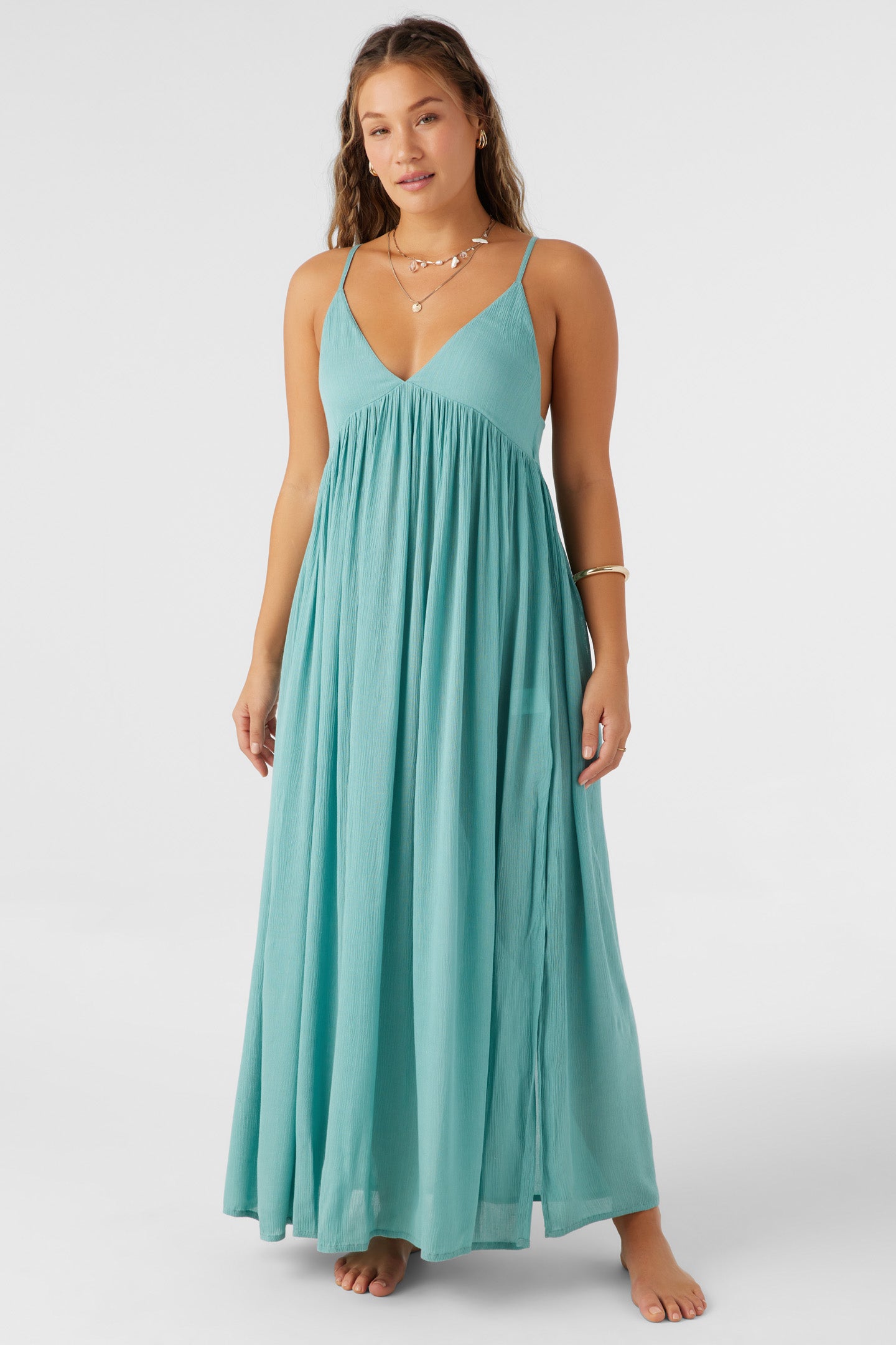 SALTWATER SOLIDS MEL MAXI SWIM COVER-UP