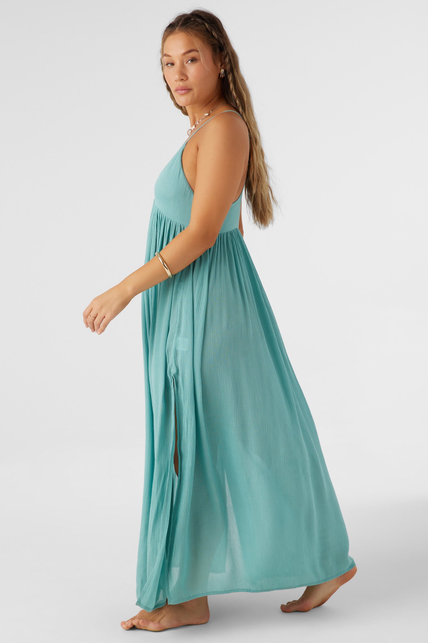 SALTWATER SOLIDS MEL MAXI SWIM COVER-UP