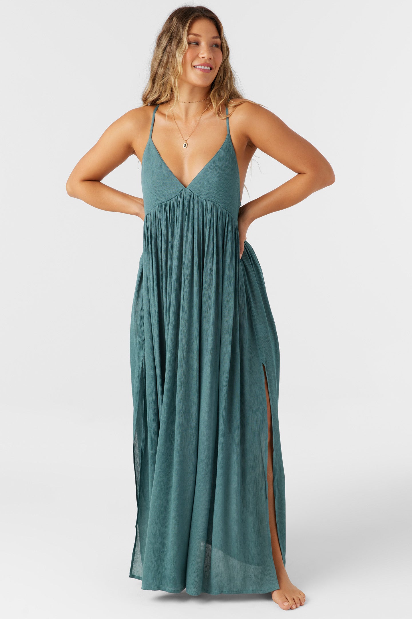 SALTWATER SOLIDS MEL MAXI DRESS