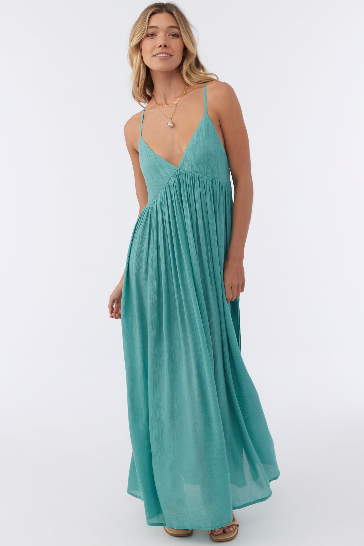 SALTWATER SOLIDS MEL MAXI SWIM COVER-UP