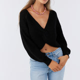 Hillside Twist Front Reversible Sweater