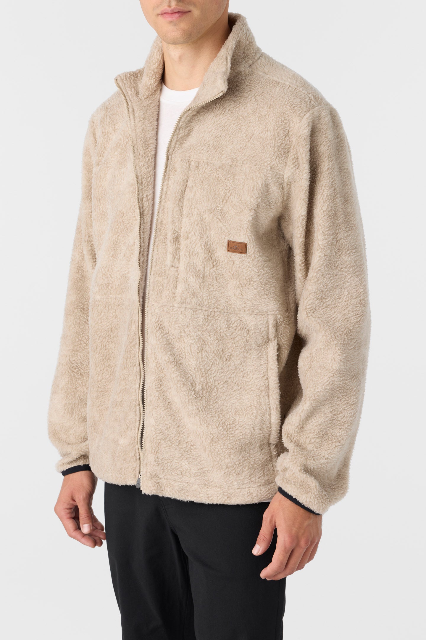 小麦 Commander High Pile Superfleece Zip Jacket - Lt Khaki | O'Neill