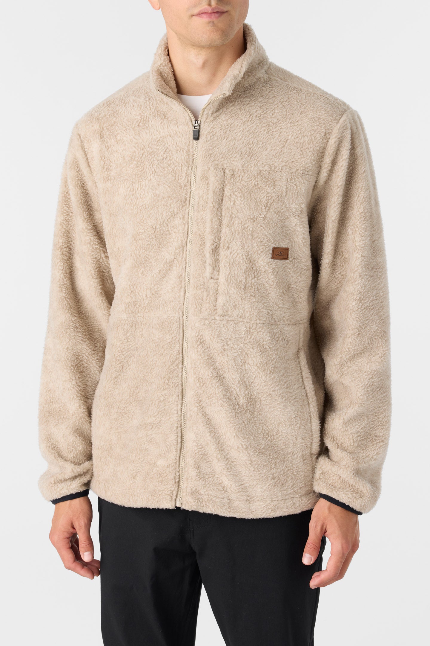 Commander High Pile Superfleece Zip Jacket - Lt Khaki | O'Neill