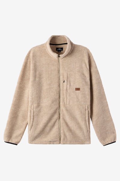 Commander High Pile Superfleece Zip Jacket - Lt Khaki | O'Neill
