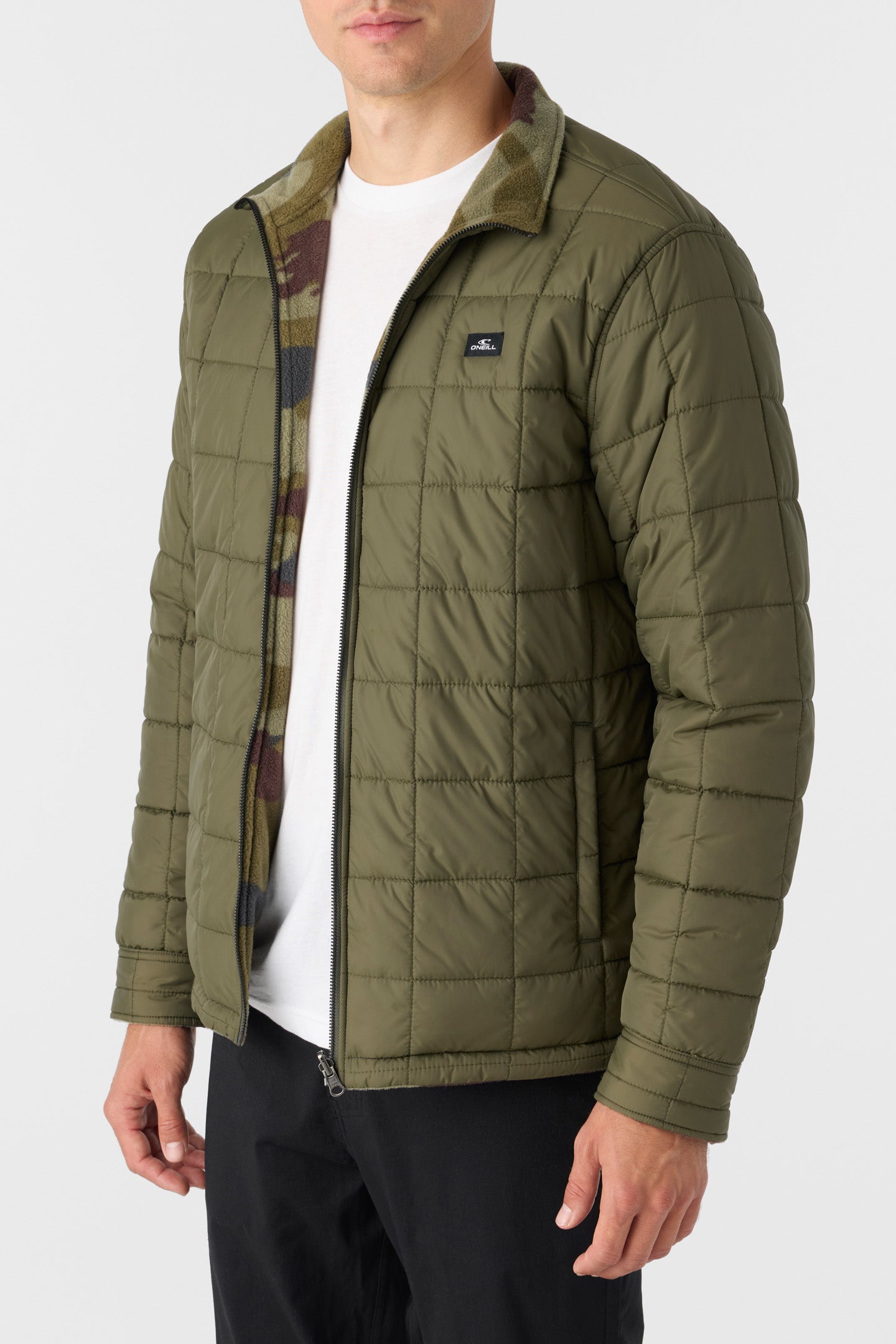 Kaa AC2064 バーニー M Glacier Reversible Superfleece Jacket - Army | O'Neill