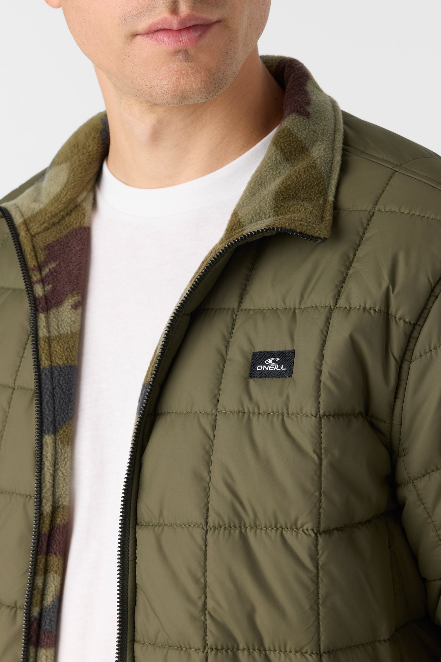 Glacier Reversible Superfleece Jacket - Army | O'Neill
