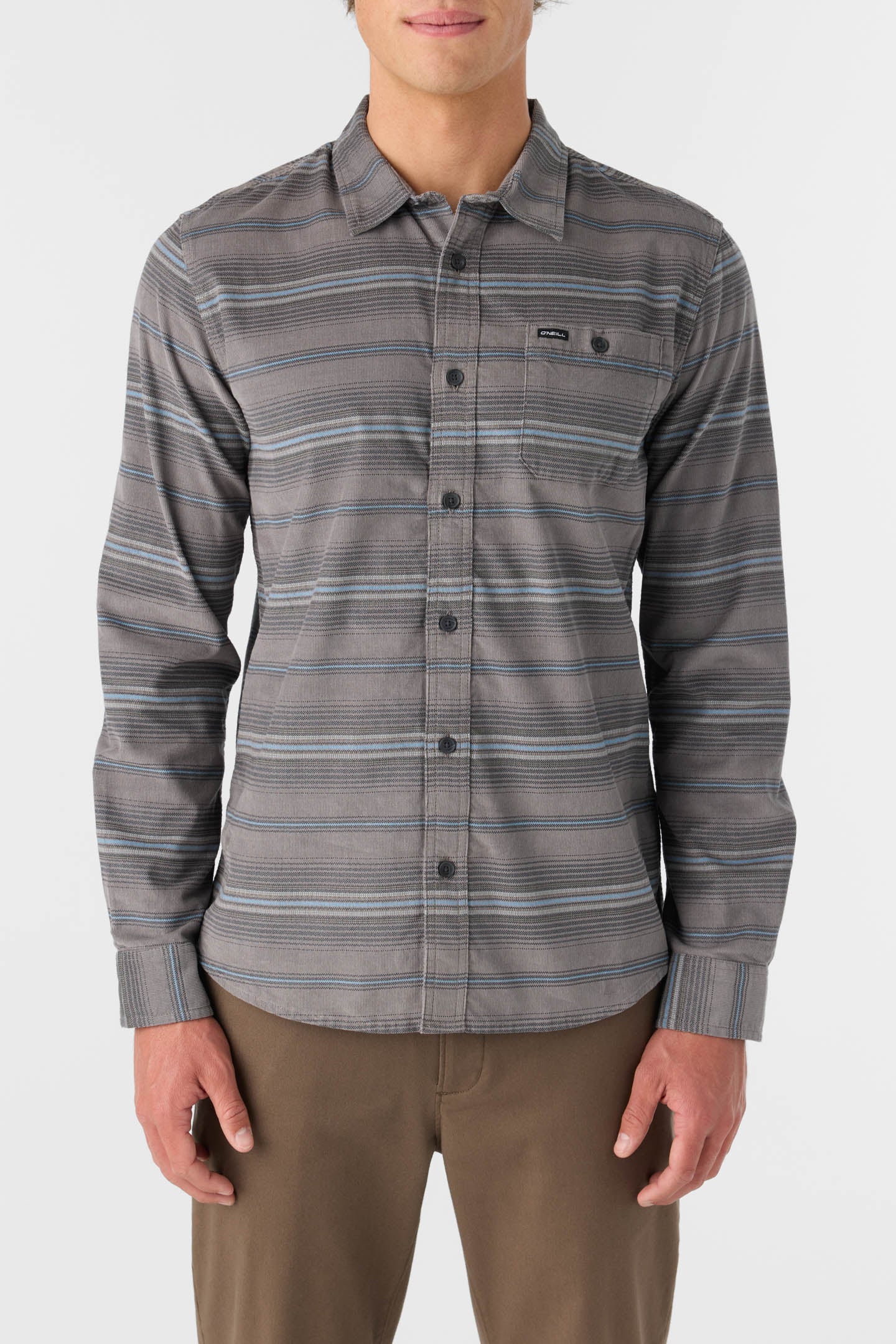 CARUSO STRIPE CORD STANDARD FIT LONG SLEEVE SHIRT