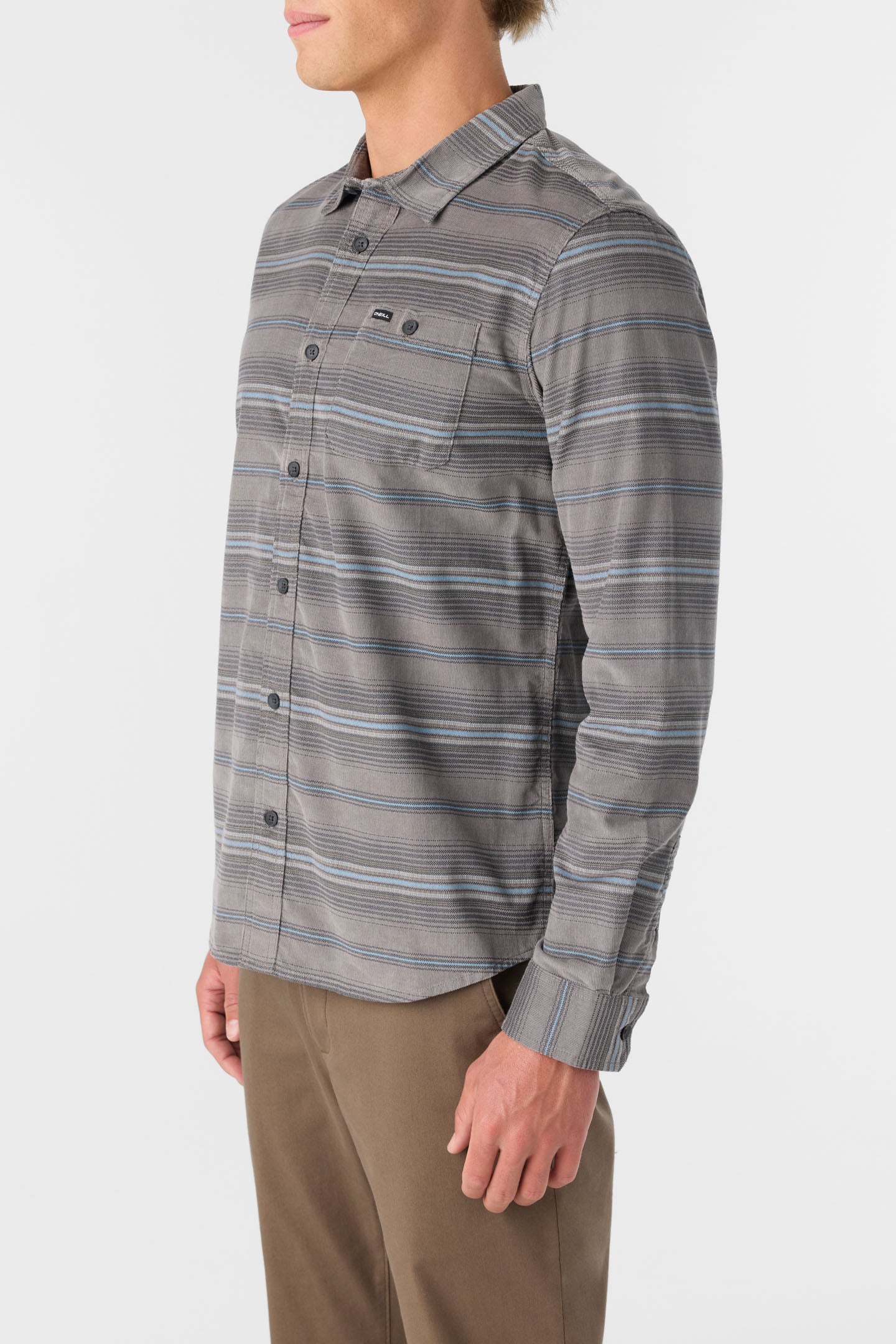 CARUSO STRIPE CORD STANDARD FIT LONG SLEEVE SHIRT