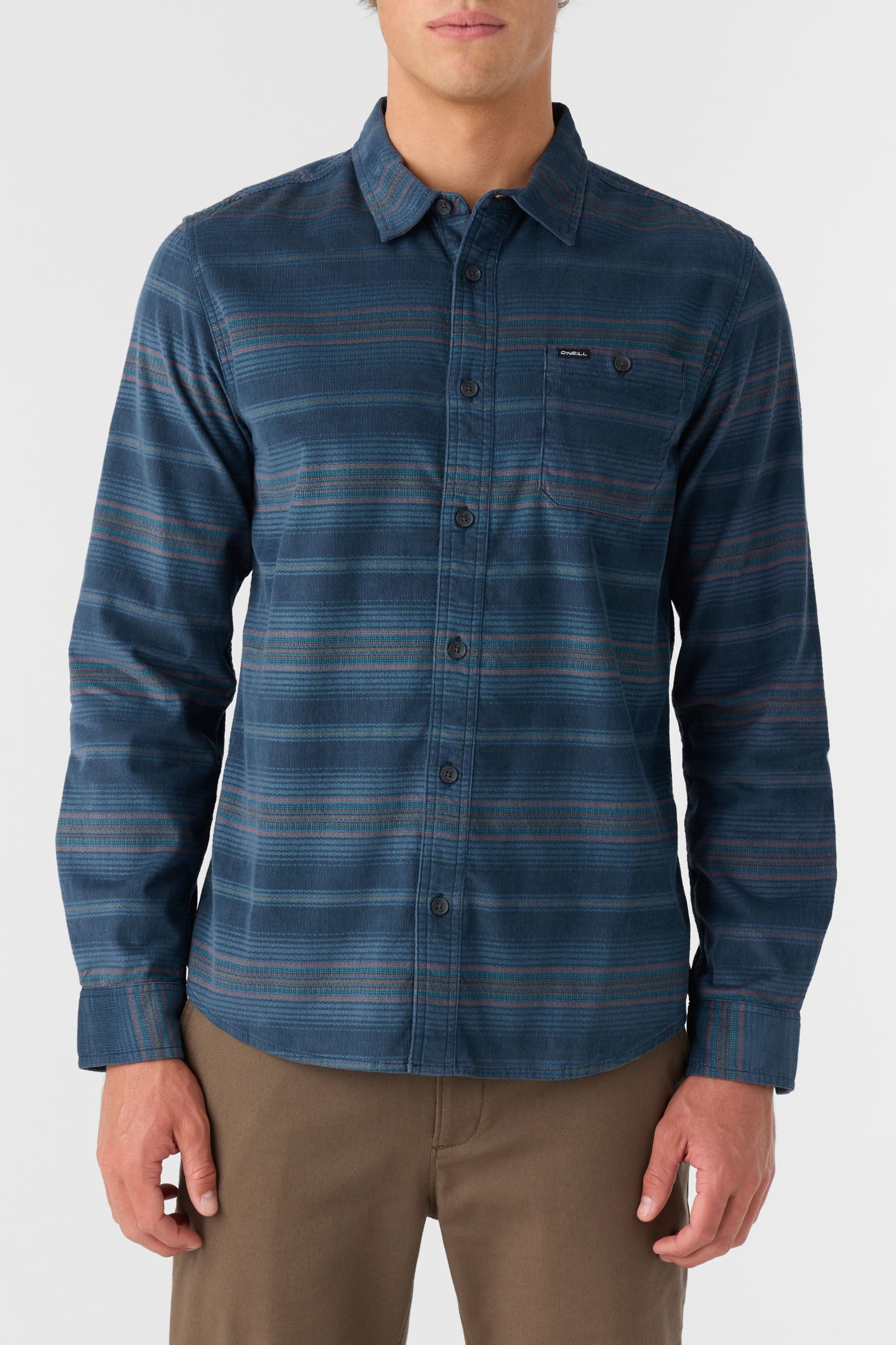 CARUSO STRIPE CORD STANDARD FIT LONG SLEEVE SHIRT