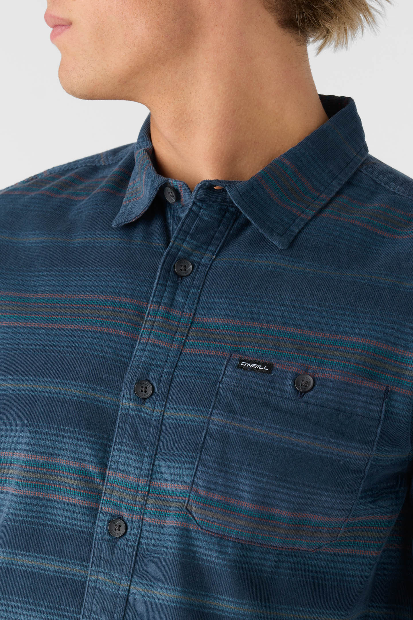 CARUSO STRIPE CORD STANDARD FIT LONG SLEEVE SHIRT