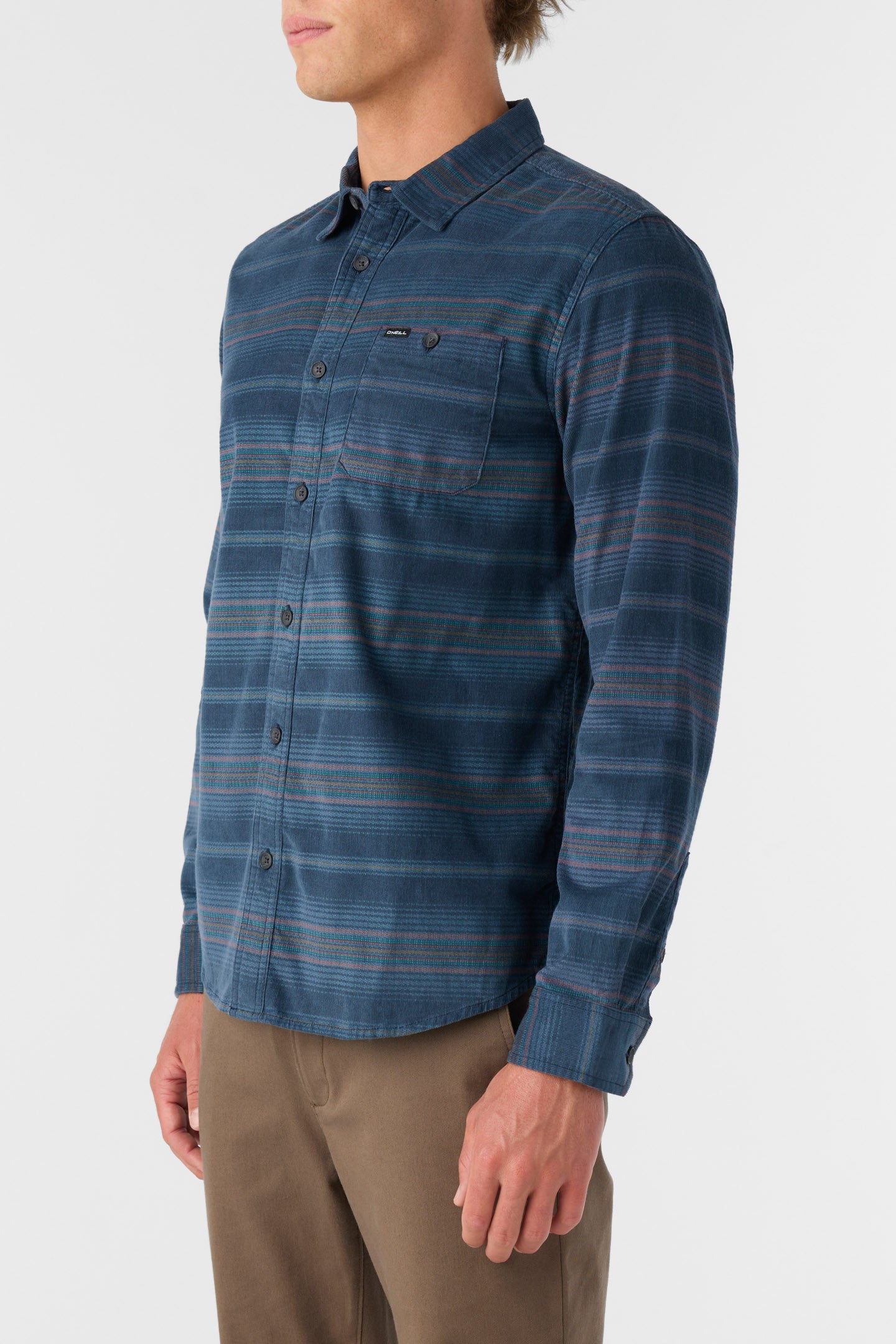 CARUSO STRIPE CORD STANDARD FIT LONG SLEEVE SHIRT