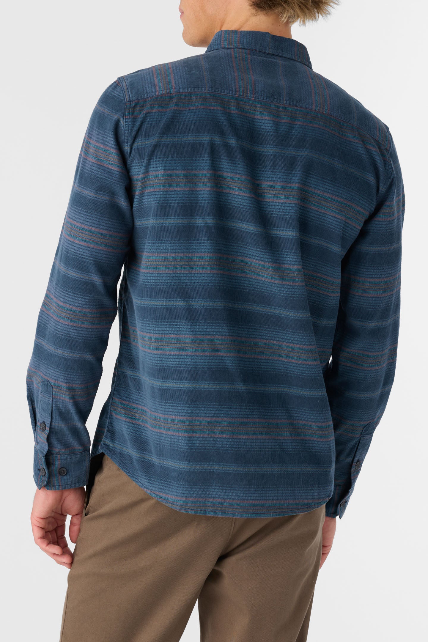 CARUSO STRIPE CORD STANDARD FIT LONG SLEEVE SHIRT