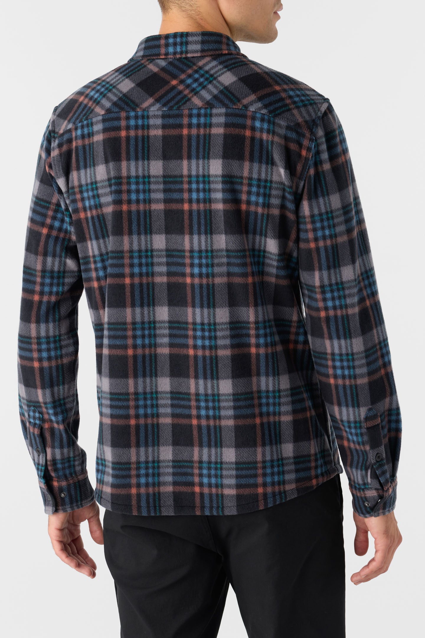 Glacier Plaid Superfleece Standard Fit Long Sleeve Shirt - Black
