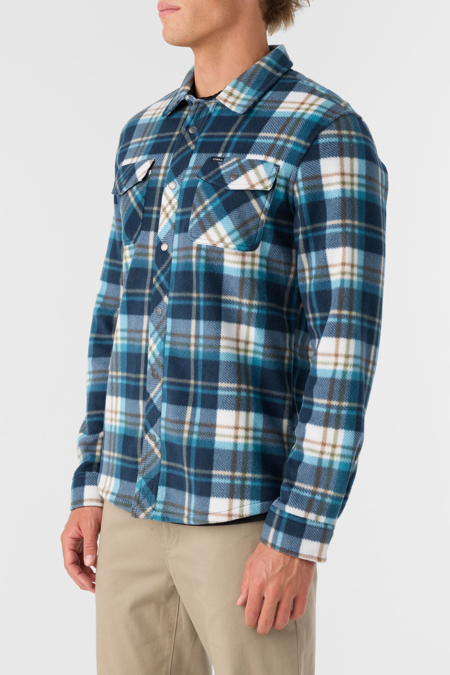 Glacier Plaid Superfleece Standard Fit Long Sleeve Shirt