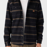 Landmarked Stripe Hooded Flannel Standard Fit Shirt