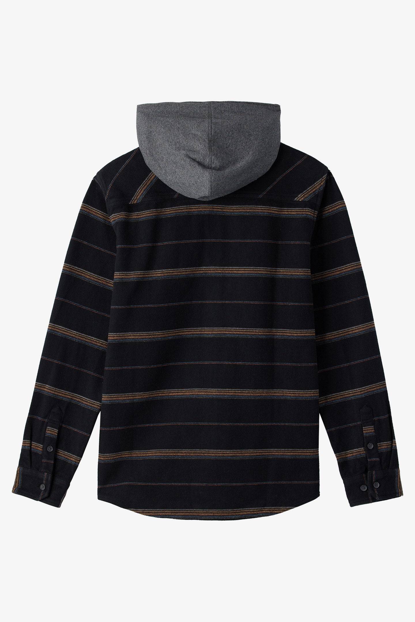 LANDMARKED STRIPE HOODED FLANNEL STANDARD FIT SHIRT