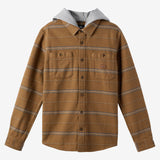 Landmarked Stripe Hooded Flannel