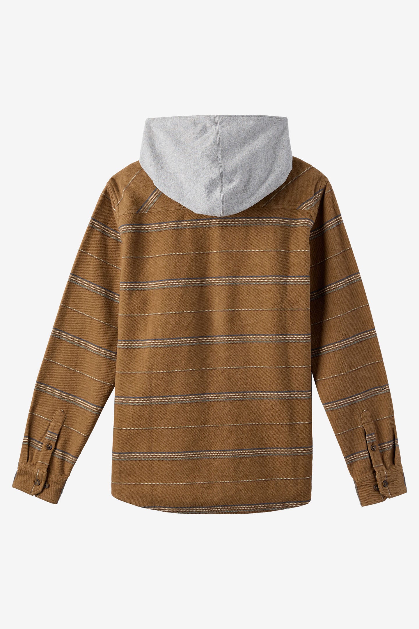 LANDMARKED STRIPE HOODED FLANNEL