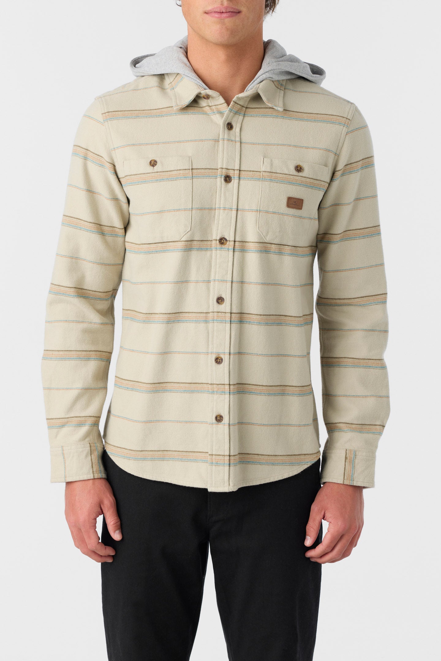 LANDMARKED HOODED FLANNEL STANDARD FIT SHIRT