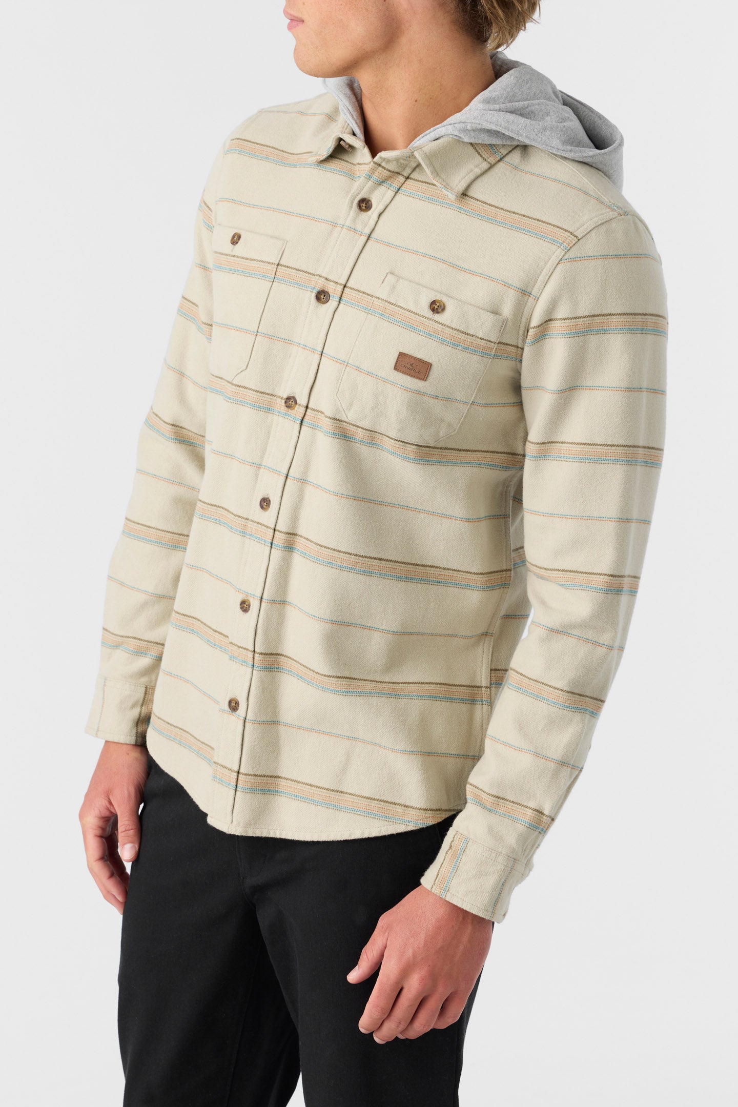 LANDMARKED HOODED FLANNEL STANDARD FIT SHIRT