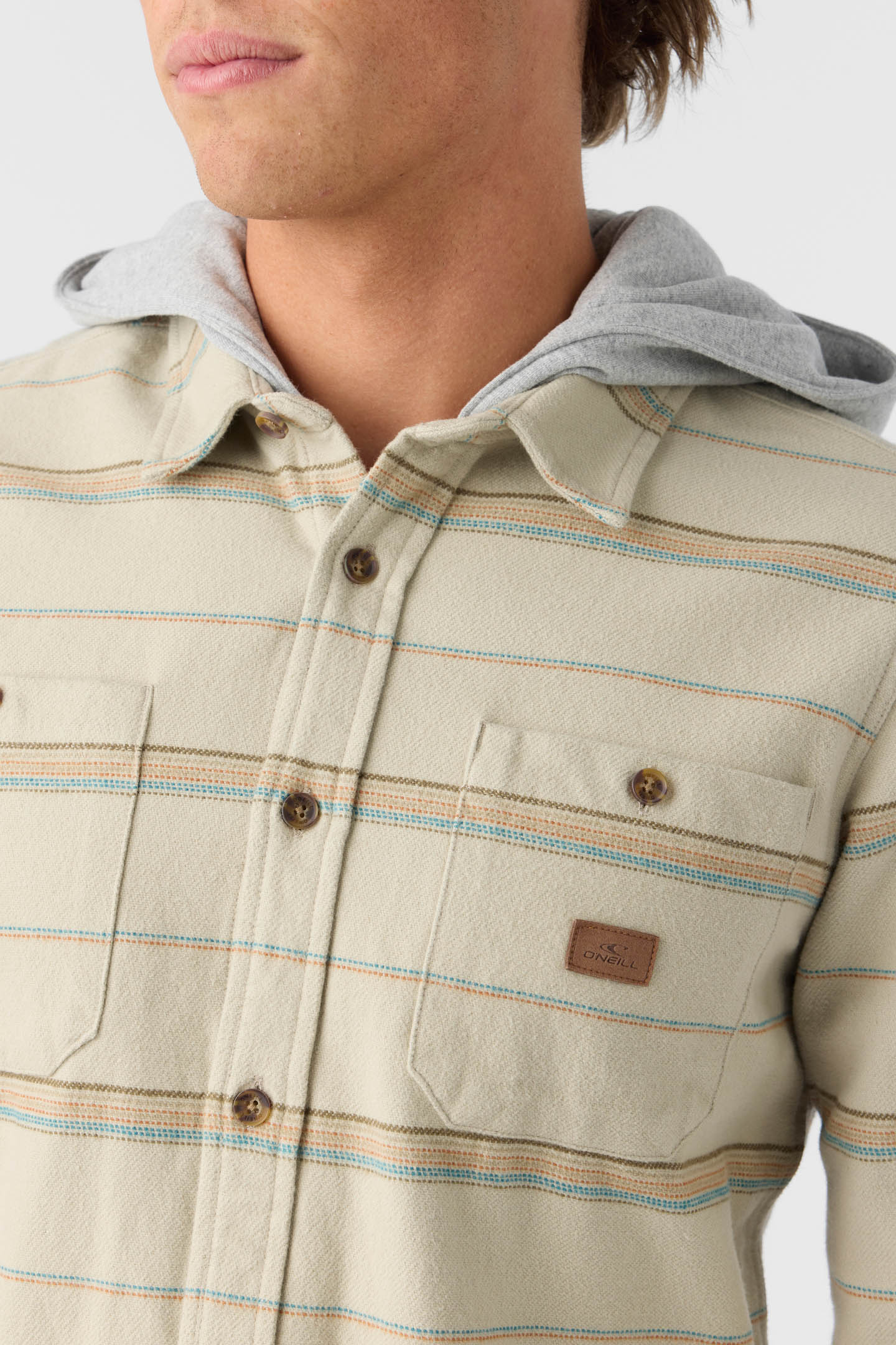 LANDMARKED HOODED FLANNEL STANDARD FIT SHIRT