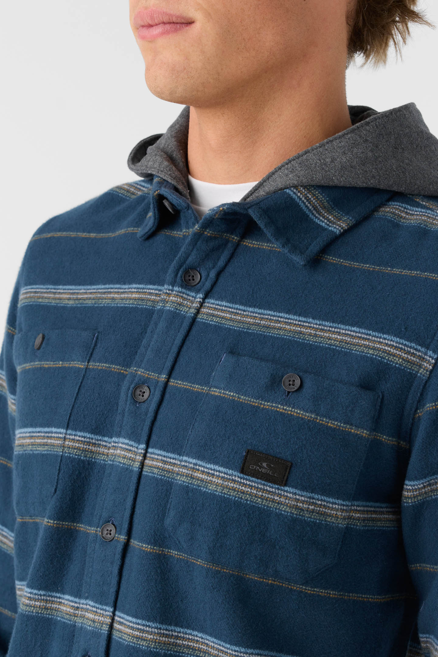 LANDMARKED HOODED FLANNEL STANDARD FIT SHIRT