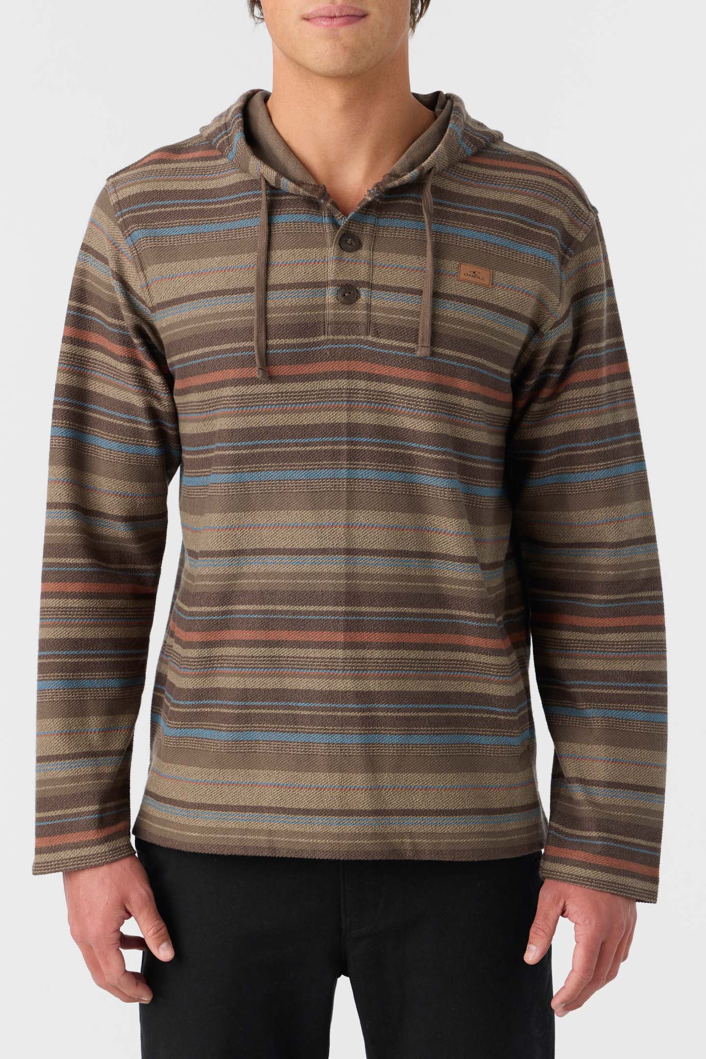 BAVARO STRIPE PONCHO PULLOVER FLEECE