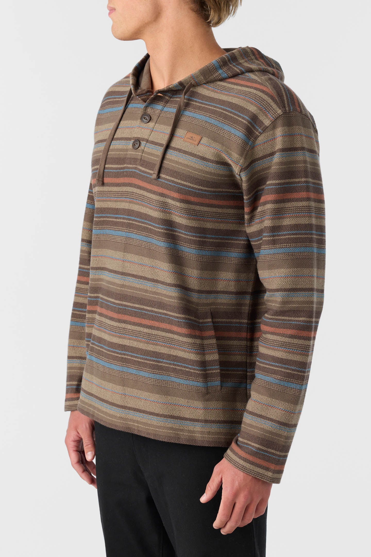 BAVARO STRIPE PONCHO PULLOVER FLEECE