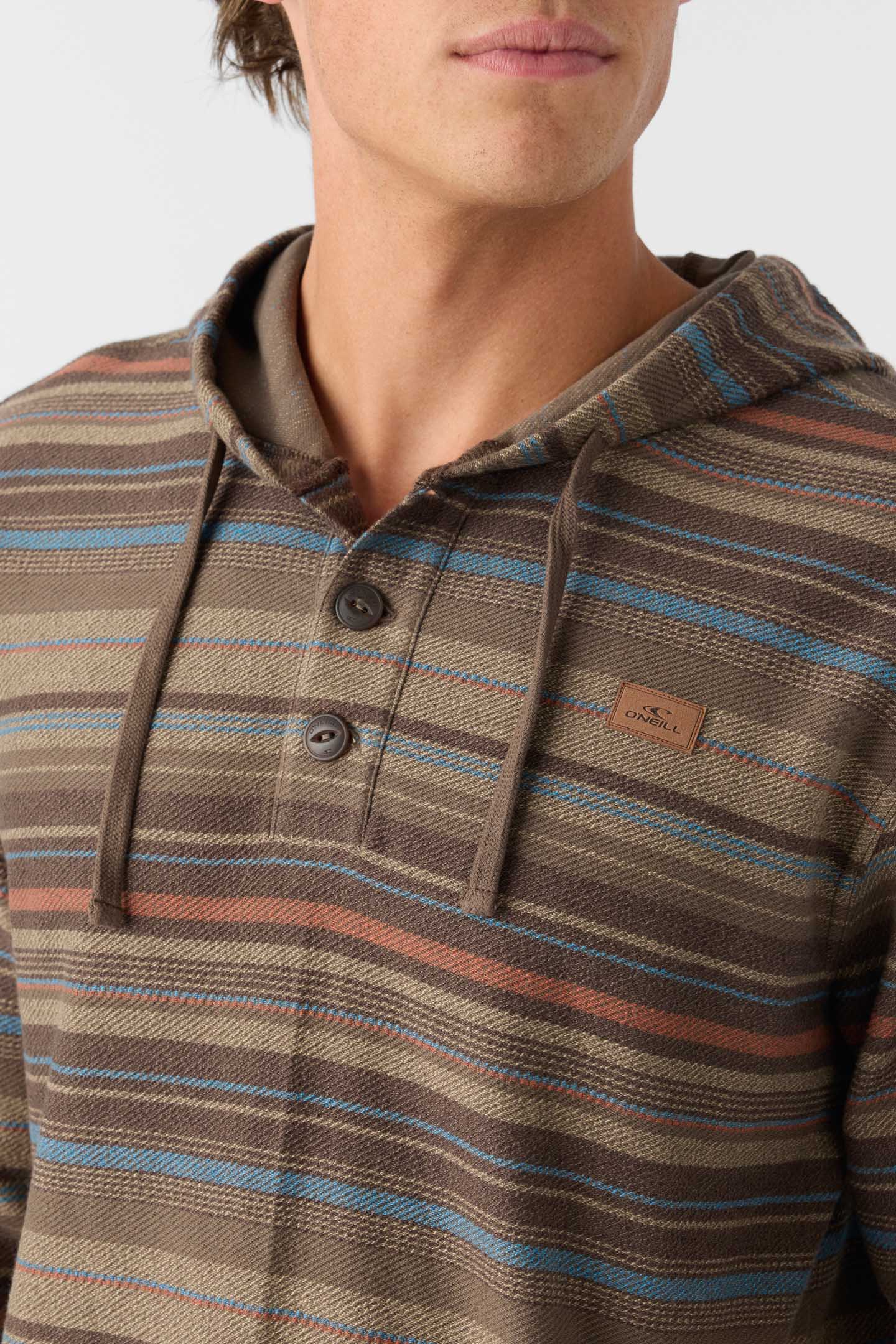 BAVARO STRIPE PONCHO PULLOVER FLEECE