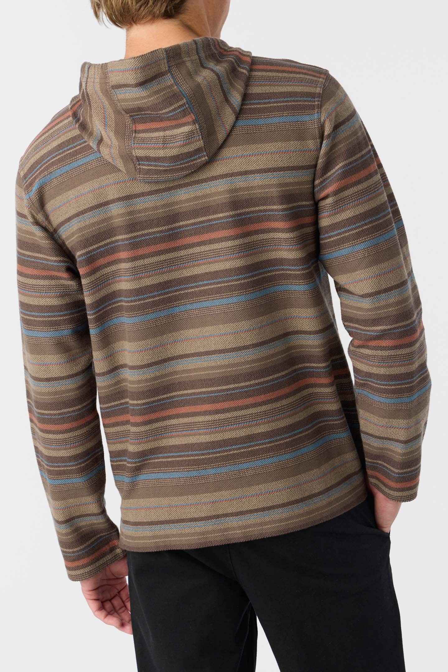 BAVARO STRIPE PONCHO PULLOVER FLEECE