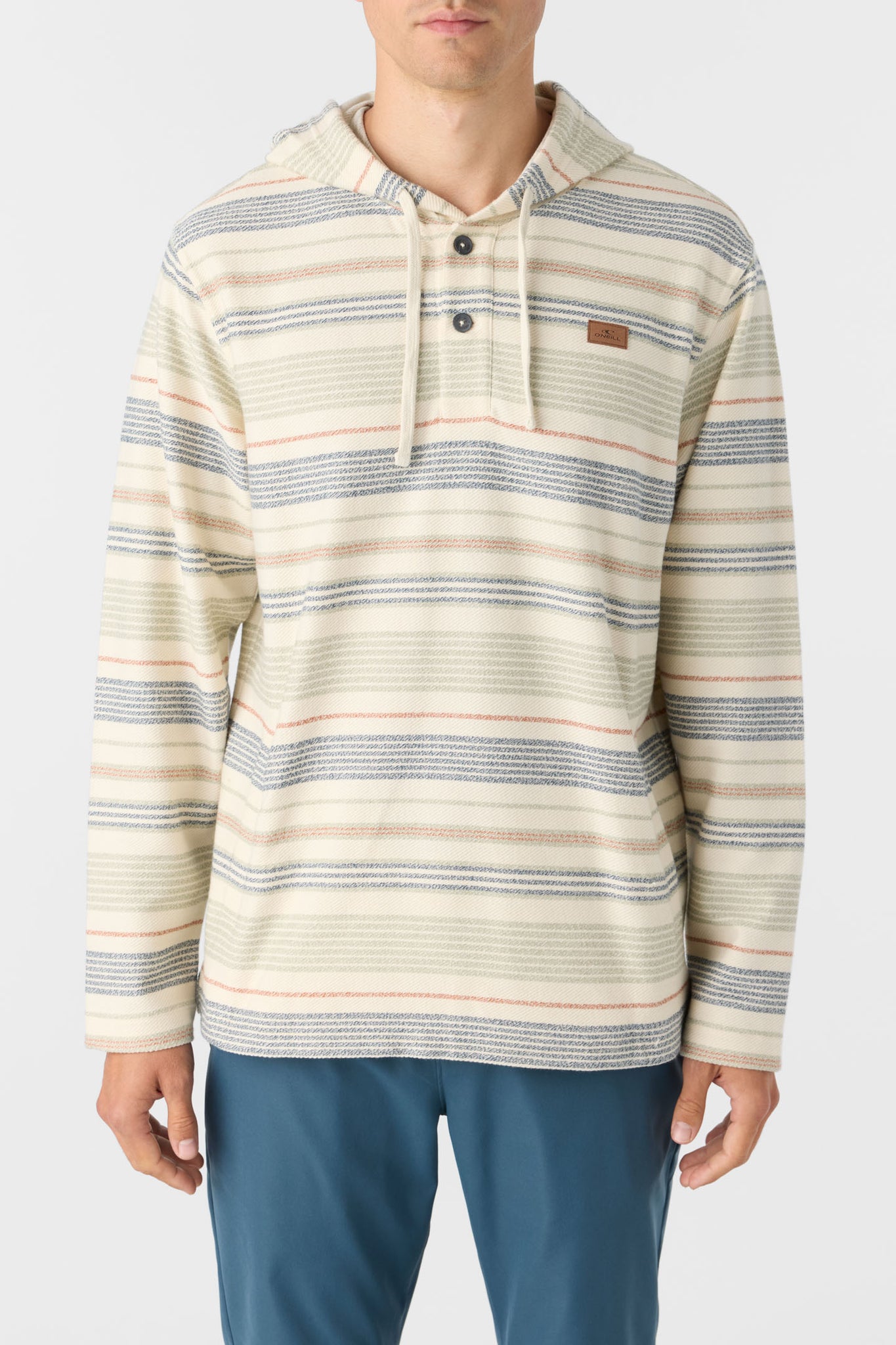 BAVARO STRIPE PONCHO PULLOVER FLEECE