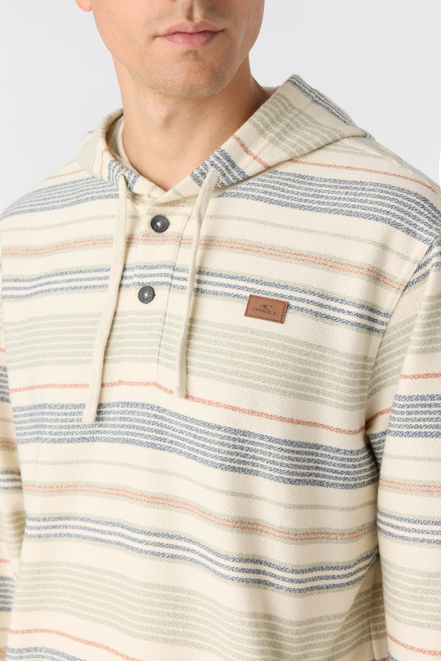 BAVARO STRIPE PONCHO PULLOVER FLEECE