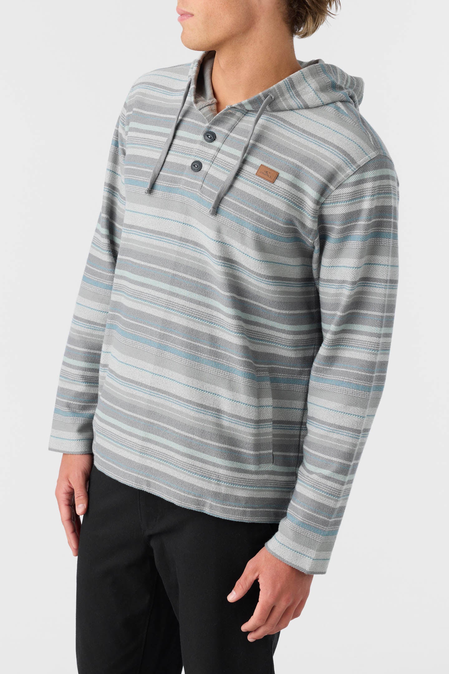 BAVARO STRIPE PONCHO PULLOVER FLEECE