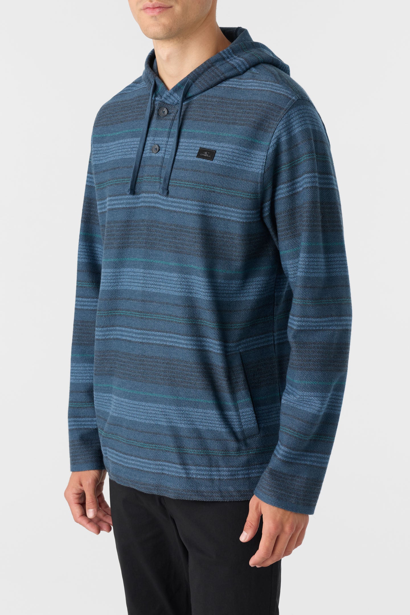 BAVARO STRIPE PONCHO PULLOVER FLEECE