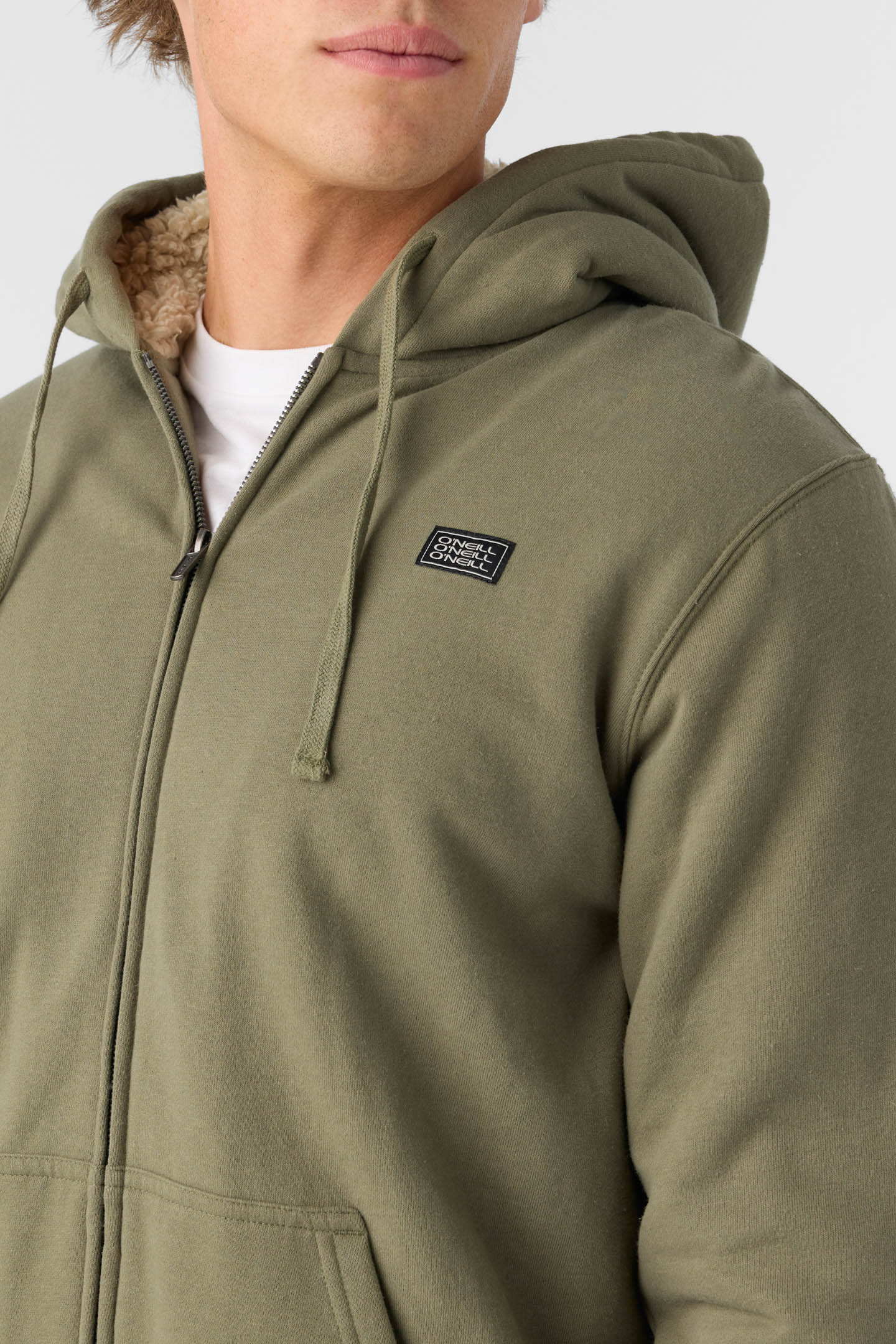Fifty Two High Pile Lined Zip Zip Fleece - Deep Lichen Green | O'Neill